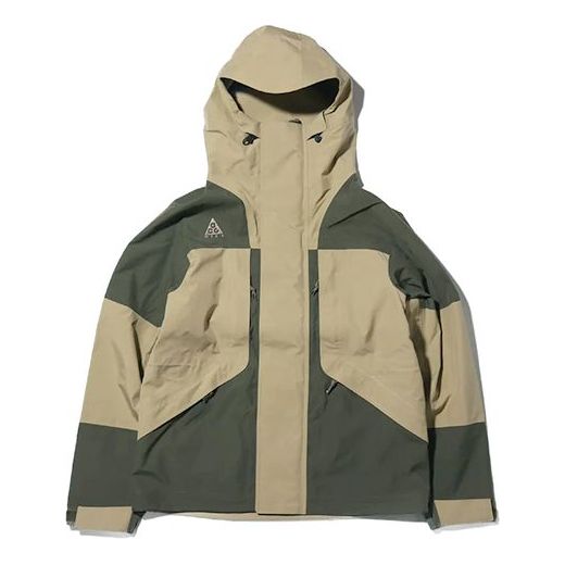 Men's Nike ACG Gore-Tex Hooded Outdoor Interchange Jacket Army Green Khaki CT2937-325