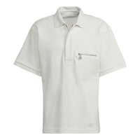 adidas Blue Version Tie-Break Polo Shirt 'Beige' HM2347