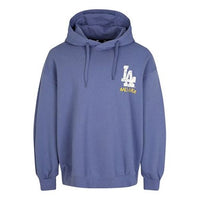 MLB LIKE Series Los Angeles Dodgers Graffiti Printing hooded Long Sleeves Unisex Blue 31HD05941-07U