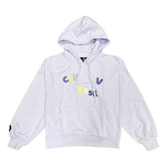 (WMNS) Converse Chain Stitch Hoodie 'Light Purple' 10025515-A02