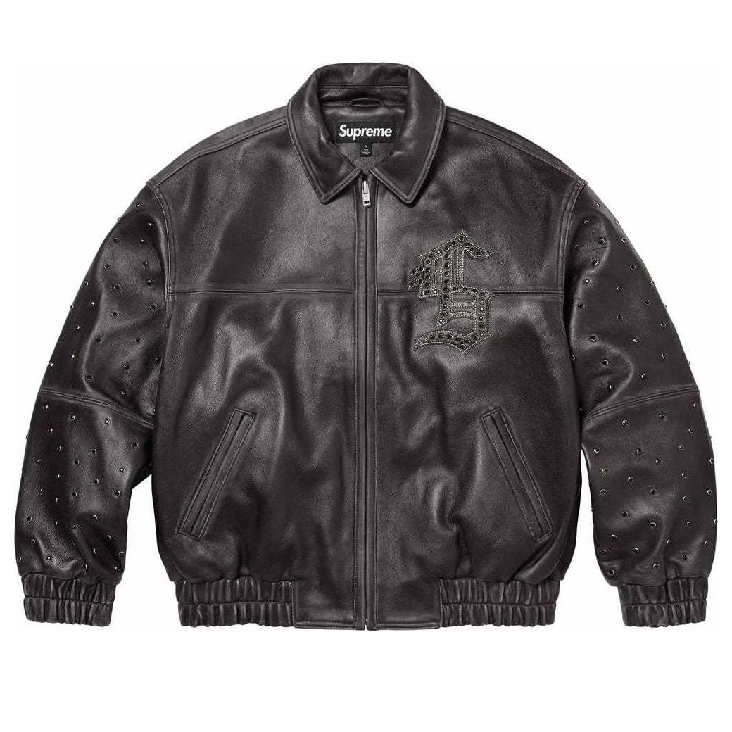 Supreme Gem Studded Leather Jacket 'Black' SUP-SS24-132