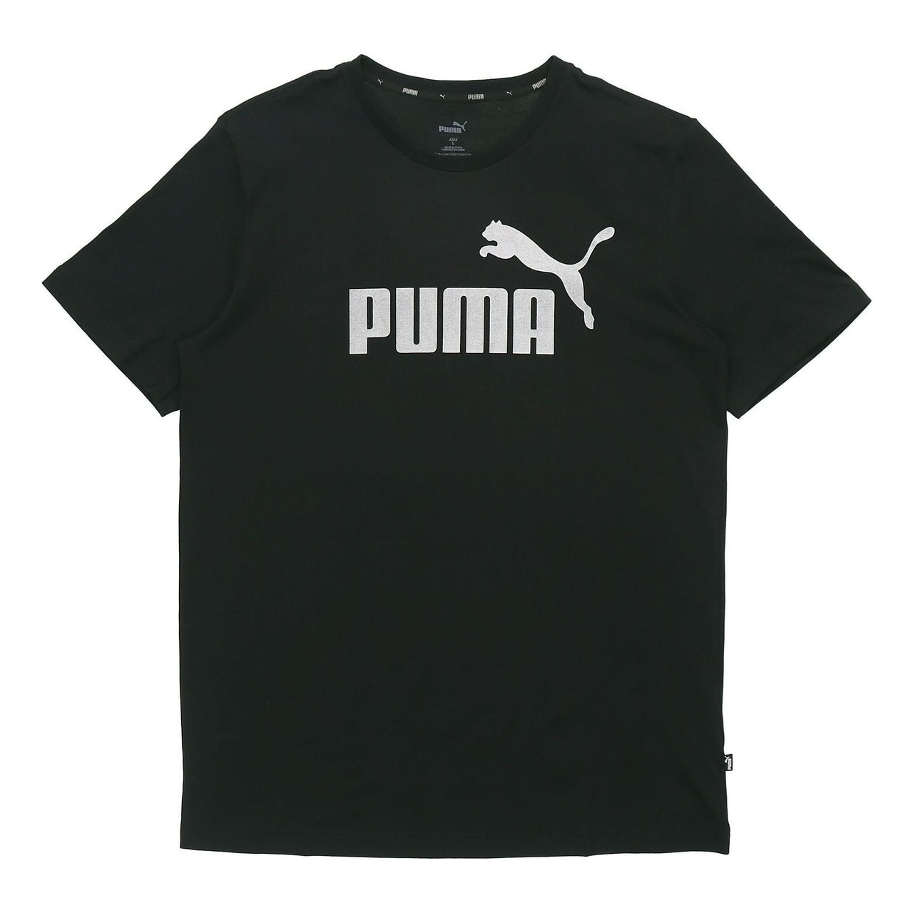 PUMA Logo Printed Short Sleeve TEE Black 583843-01