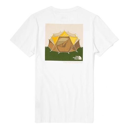 THE NORTH FACE Outdoor Breathable Sweat Absorbing Short Sleeve Couple Style White 5B3D-FN4