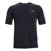Men's Under Armour Vanish Seamless Logo Pattern Loose Round Neck Short Sleeve Gray 1361356-016