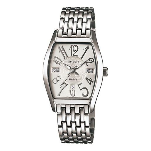 CASIO Waterproof Sports SHEEN Silver Analog SHE-4027D-7A