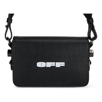 (WMNS) Off-White Logo Mini Flap Bag 'Black/White' OWNA038R21LEA0031001