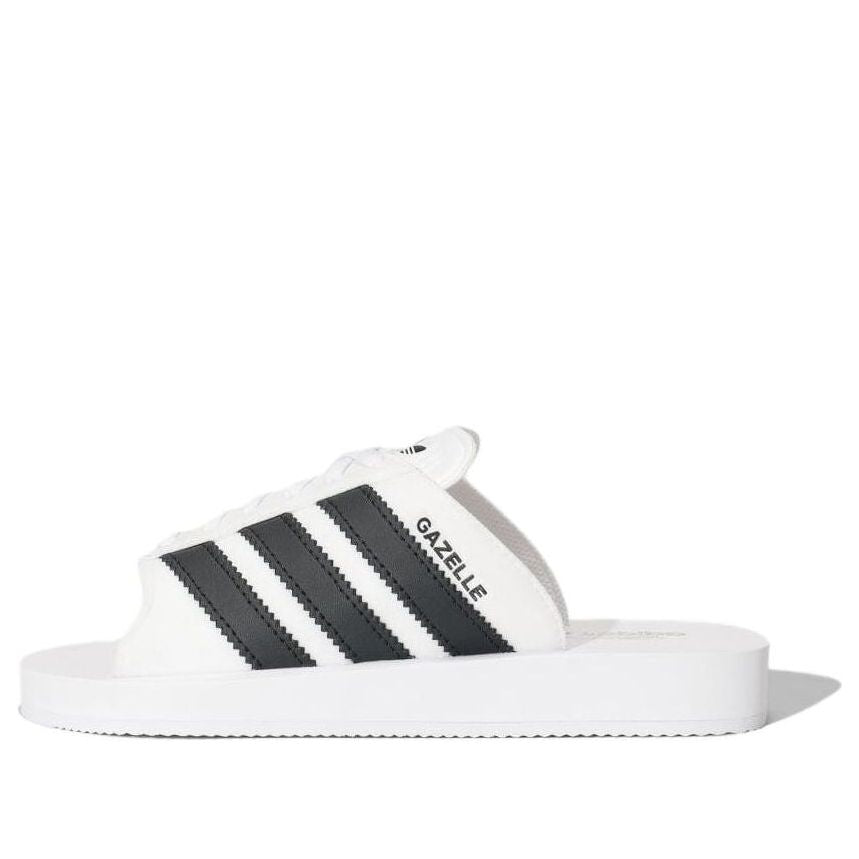 adidas Gazelle Beach Slides 'White Black' JQ7420
