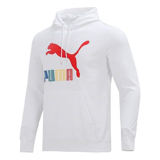 PUMA Contrasting Colors Logo Printing Knit White 535290-02
