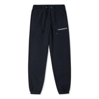 (WMNS) Converse Chevron Logo Drawstring Fleece Sweatpants 'Black' 10024285-A03
