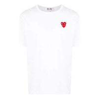COMME des GARCONS PLAY Basic T-Shirt Red Family Heart 'White' AZ-T288-051