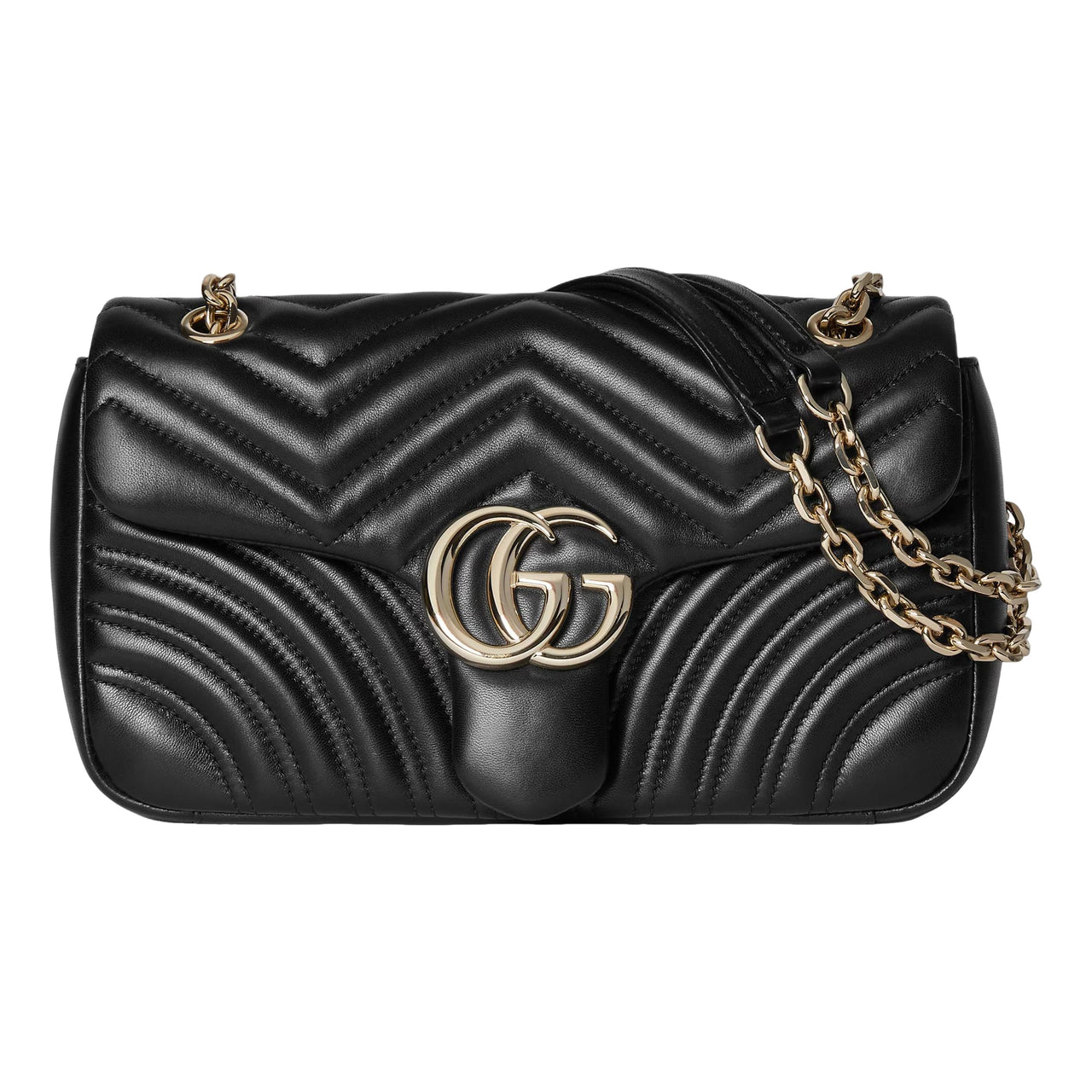 (WMNS) Gucci GG Marmont Medium Shoulder Bag 'Black' 837267-AAE38-1000
