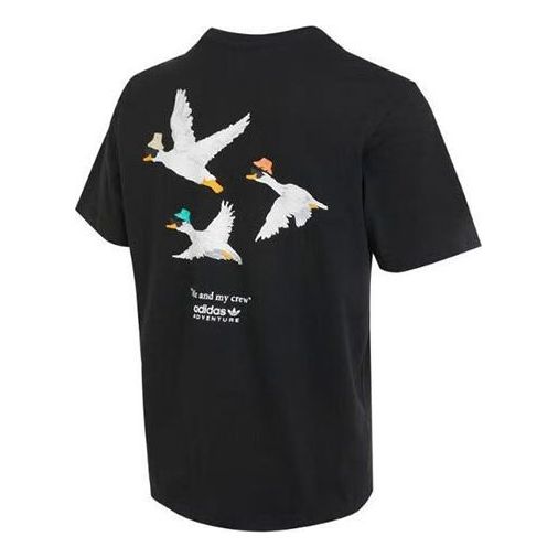 adidas originals Adventure Graphic Duckies T-shirt 'Black' HZ1148