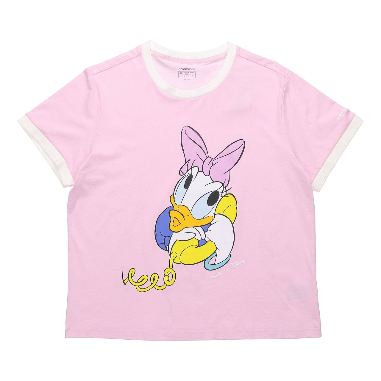(WMNS) adidas neo Dsny Cp Tee Disney Donald Duck Sports Short Sleeve Pink Red GJ5624