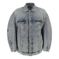 Balenciaga Twisted Sleeve Denim Jacket 'Blue Skies' 706654TDW144824