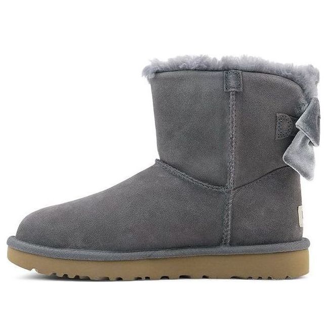 (WMNS) UGG Mini Bailey Bow Velvet Ribbon 2.0 'Purple Grey' 1118975-NHT