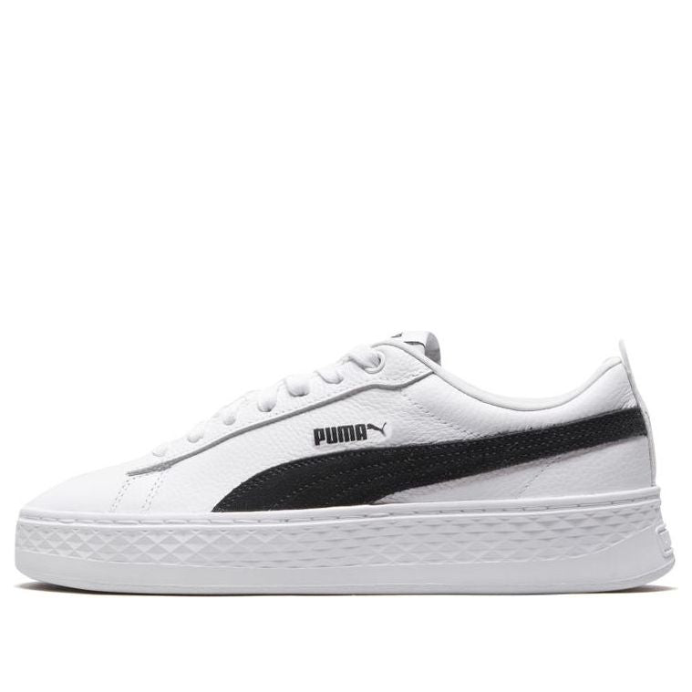 (WMNS) PUMA Smash Platform L 'White Black' 366487-12