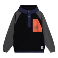 Li-Ning BadFive Logo Color Block Hooded Jacket 'Black Grey' AFDSA77-1