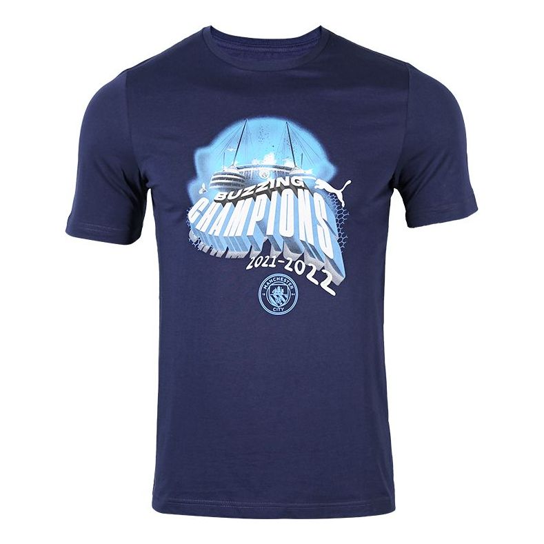 PUMA MCFC Winners T-Shirt 'Navy' 773778-01