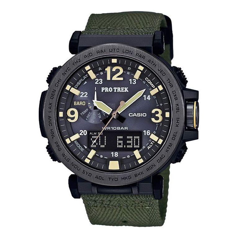 CASIO Solar Powered Quartz Waterproof Sports Mens Army Green Analog PRG600YB-3