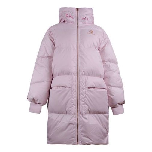 (WMNS) Converse Hooded Long Puffer Coat 'Pale Pink' 10019328-A02