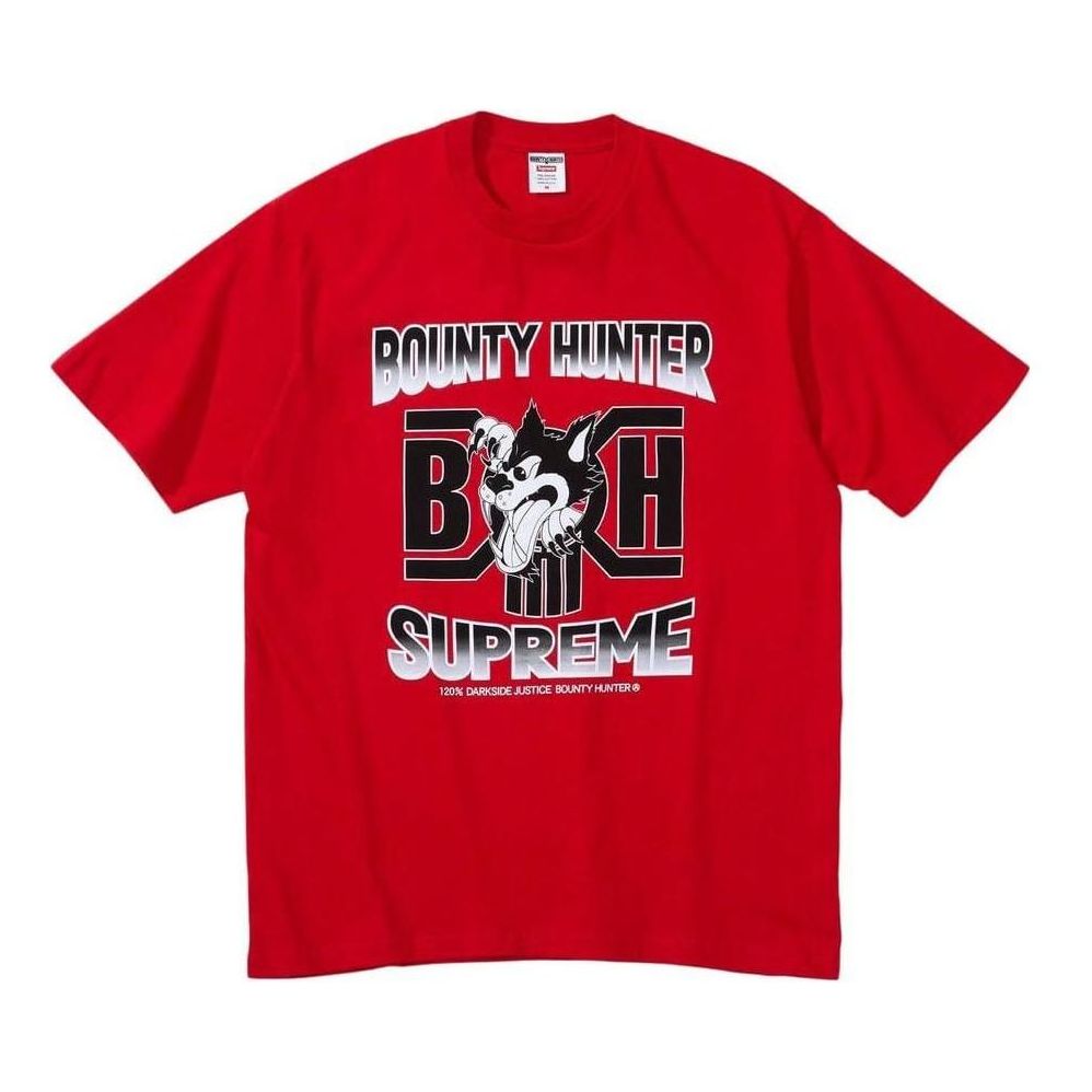 Supreme x Bounty Hunter Wolf T-Shirt 'Red White Black' SUP-FW23-111