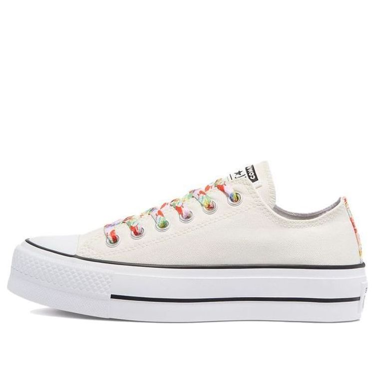 (WMNS) Converse Chuck Taylor All Star Platform Low 'Floral Print - Egret' 570920C