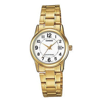 CASIO Female DRESS Japan / South Korea Fashion Waterproof White Dial White Analog LTP-V002G-7B