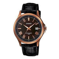 CASIO Male DRESS Japan / South Korea Fashion Mens BlackGold Analog MTP-1383RL-5A