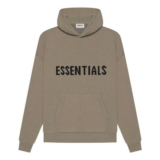 Fear of God Essentials SS21 Knit Logo Hoodie 'Taupe' FOG-SS21-646