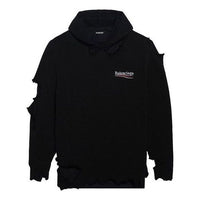 Balenciaga Political Campaign Destroyed Hoodie 'Black' 662718T32121069