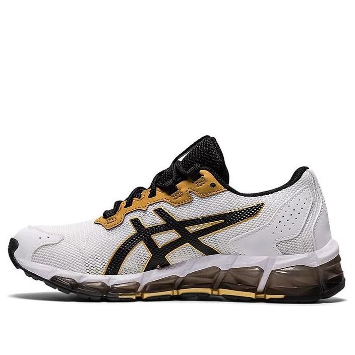 (GS) ASICS Gel Quantum 360 6 Shoes White/Black/Golden 1204A001-101