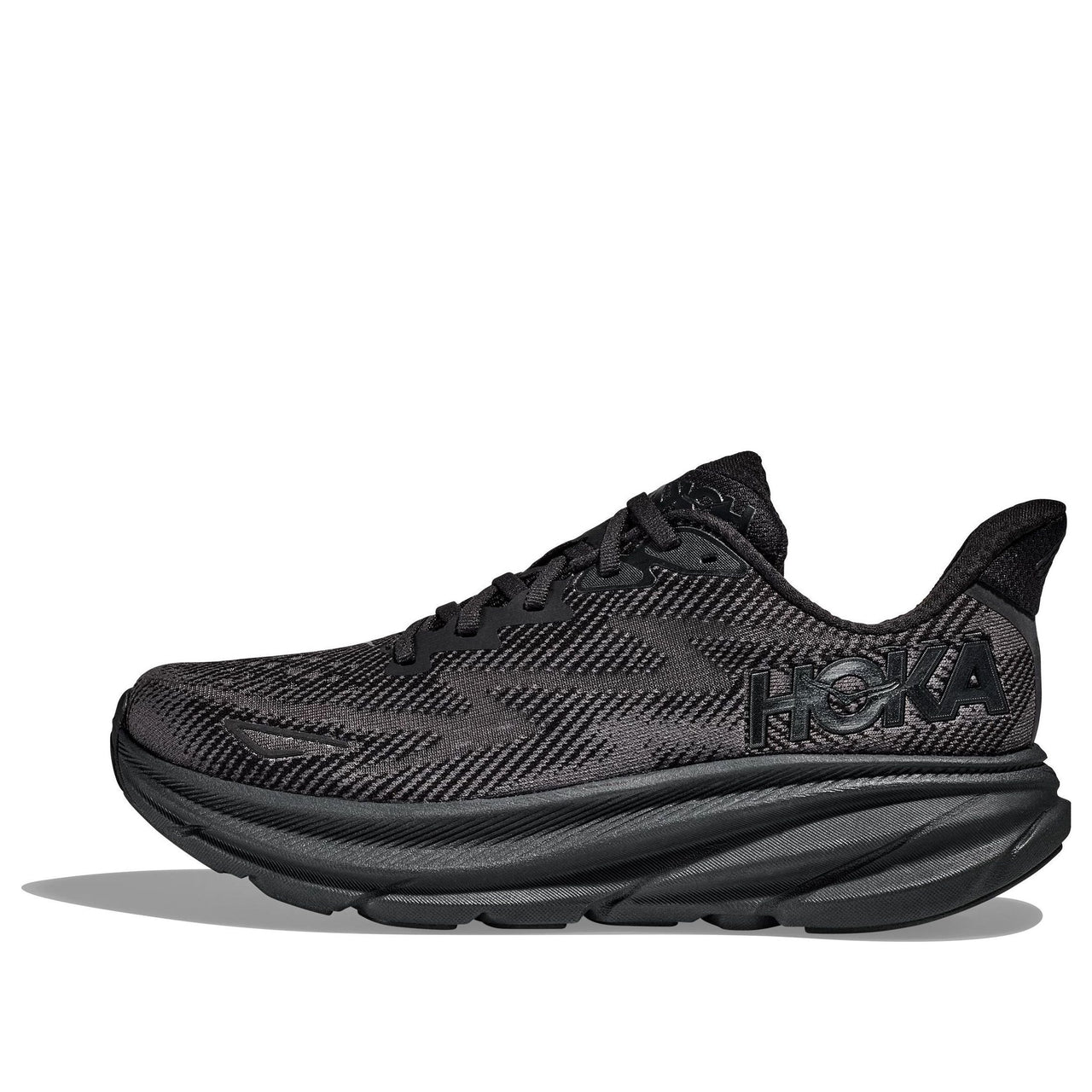 (WMNS) HOKA ONE ONE Clifton 9 Wide 'Black' 1132211-BBLC