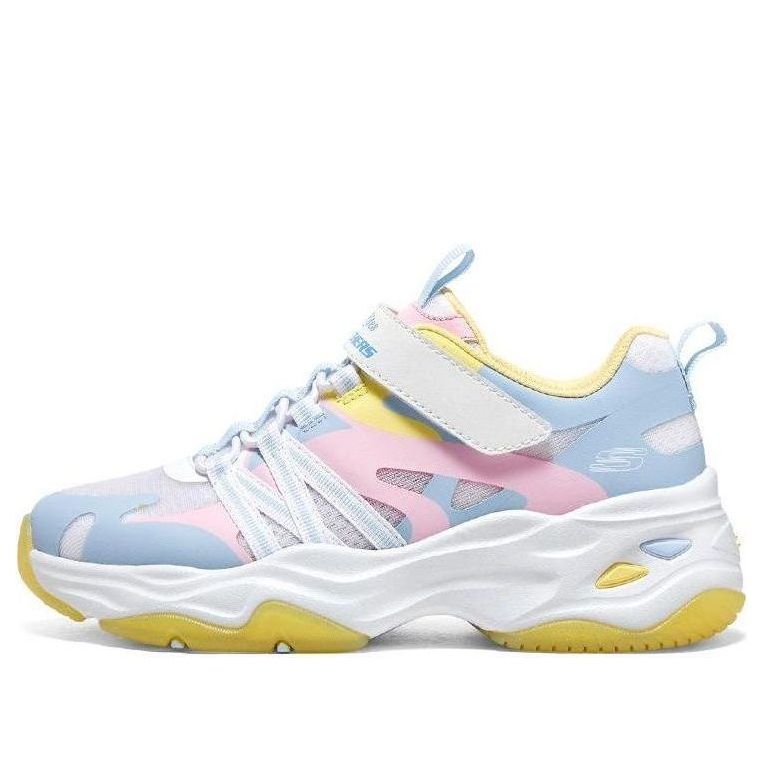 (GS) Skechers Dlites Chunky Shoes 'Blue Pink Yellow' 319004L-WMLT