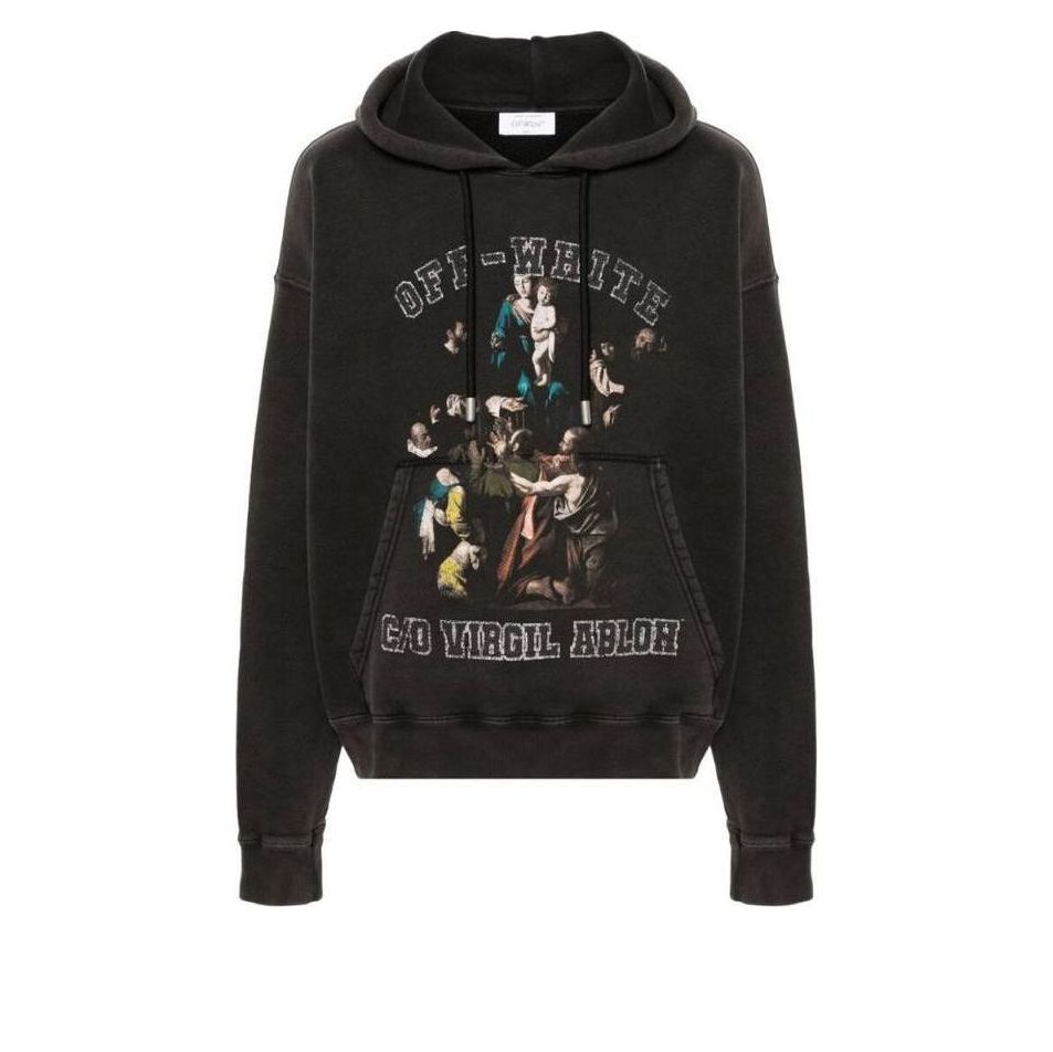 Off-White Mary Skate Hoodie 'Black' OMBB085S24FLE0091001