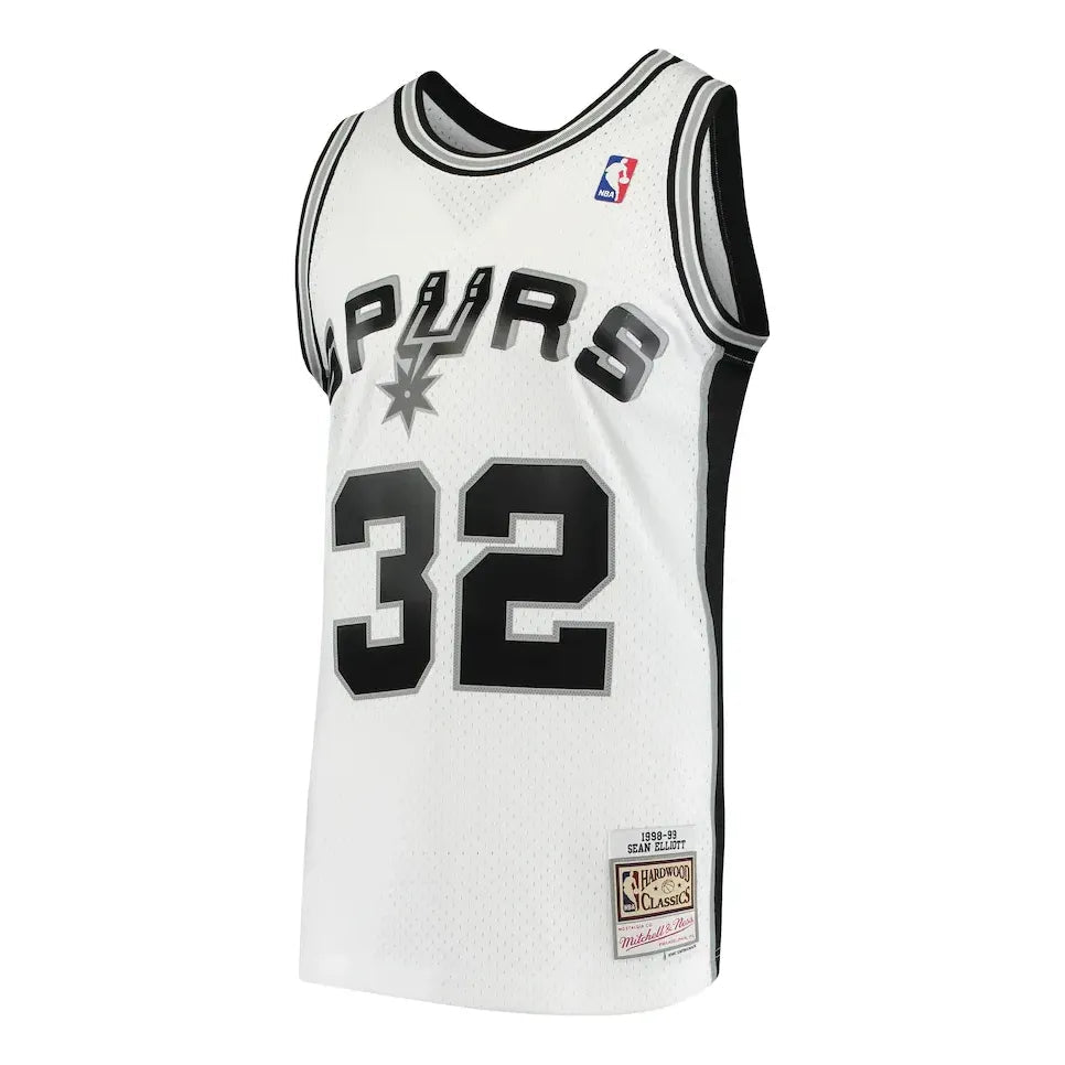 Mitchell & Ness x NBA San Antonio Spurs 1998-99 Swingman Jersey 'Sean Elliott 32' SMJYEL18031-SASWHIT98SEL