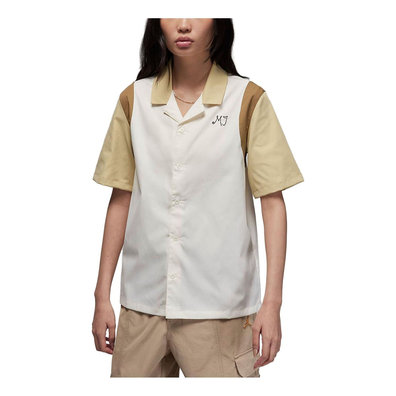 (WMNS) Air Jordan Button-Down Shirt 'White' DZ3341-133
