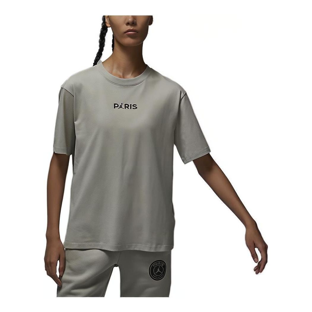 (WMNS) Air Jordan x PSG Paris T-Shirt 'Grey' DZ3261-230