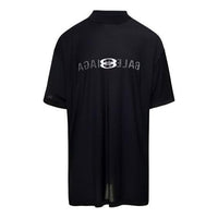 Balenciaga AI Logo Inside Out Oversized T-shirt 'Black Faded' 787358TQVJ41569