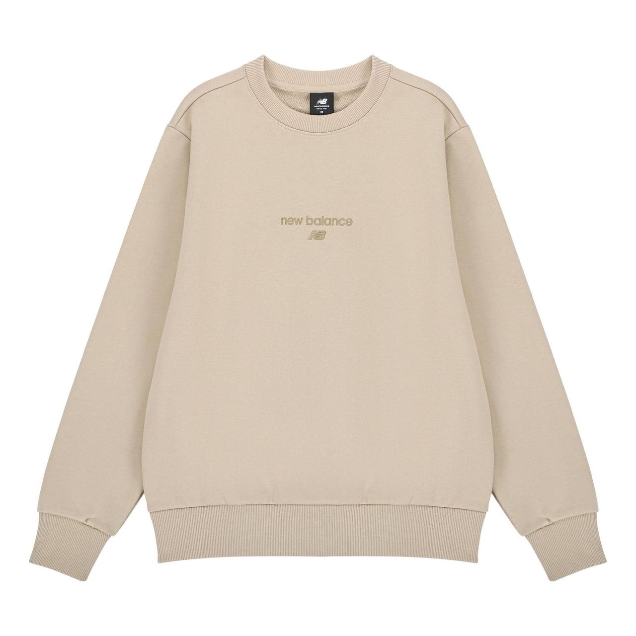 New Balance Solid Color Round Neck Sports Pullover Khaki AMT21555-PEB
