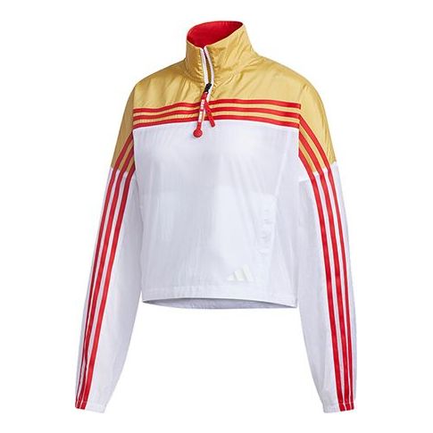(WMNS) adidas URBAN ANORAK Jacket Coat White/Yellow GJ9020