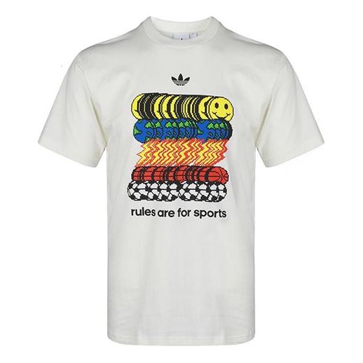 adidas originals Sportsrule Printing Short Sleeve White FM1379