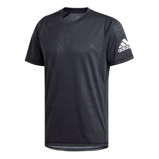 adidas Training Sports Pullover Round Neck Short Sleeve Black DZ7366