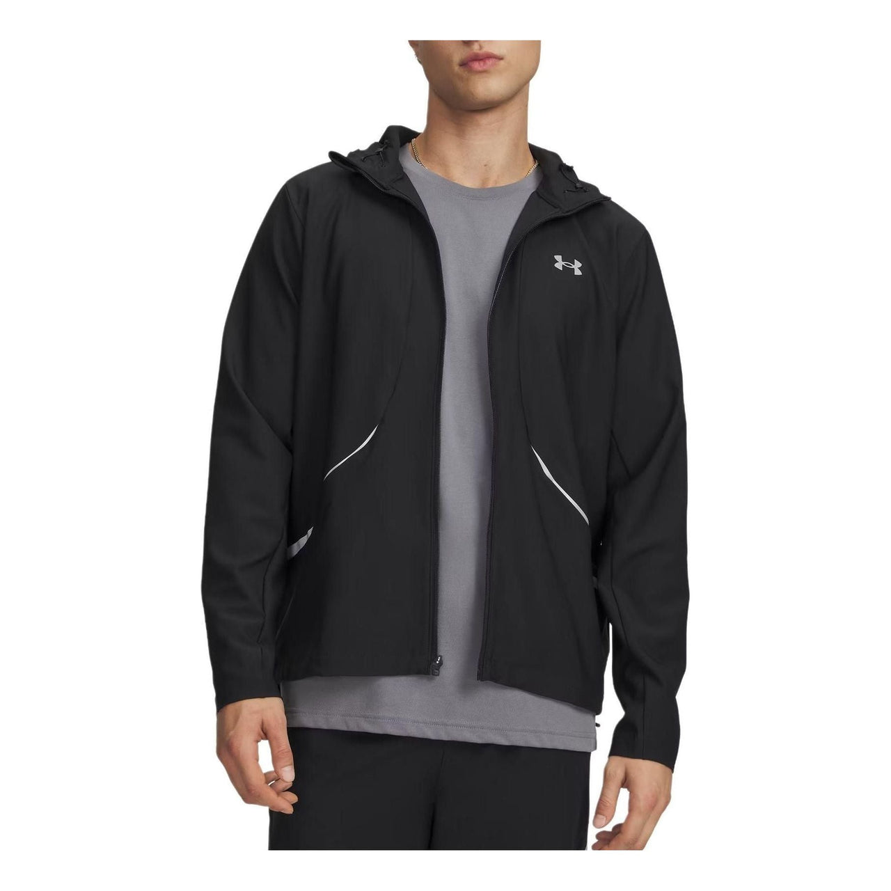 Under Armour Unstoppable Woven Jacket 'Black Silver Reflective' 6014621-002