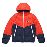 Nike Sportswear Down-Fill Windrunner hooded Stay Warm Colorblock Short Down Jacket Red Blue Redblue CU4405-673