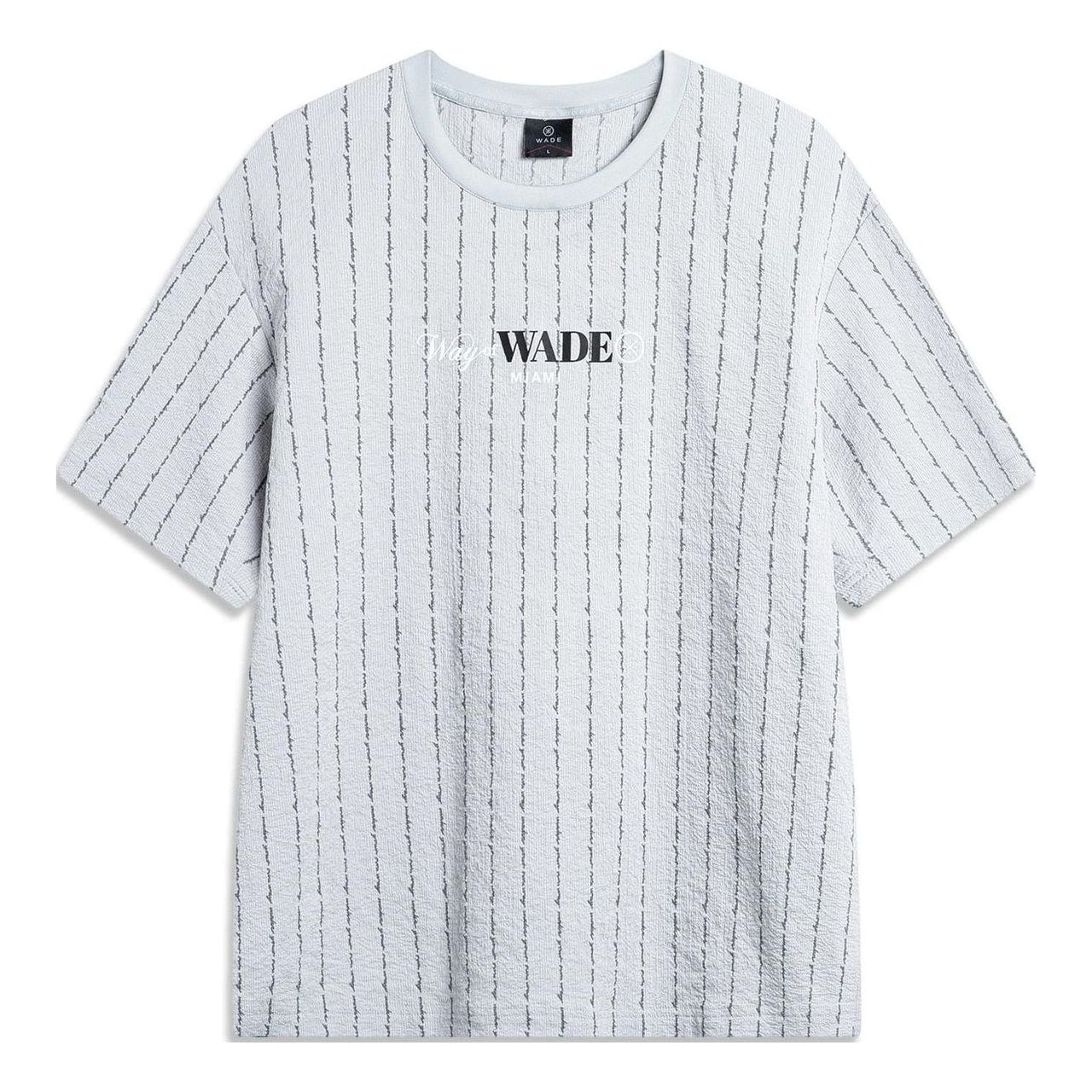 Li-Ning Way Of Wade Striped Graphic T-shirt 'Grey' ATSU347-6