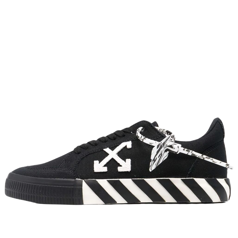 Off-White Low Vulcanized Canvas Sneaker 'Black White Orange' OMIA085F21FAB0021001