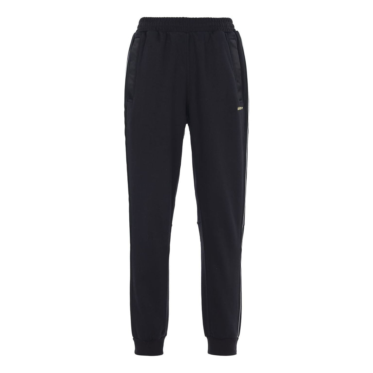 Men's adidas originals Logo Side Stripe Fleece Lined Stay Warm Bundle Feet Sports Pants/Trousers/Joggers Black H31288