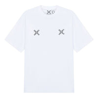 Men's KENZO SS21 Alphabet Round Neck Short Sleeve White FA65TS0504SK-01