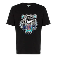 Men's KENZO SS21 Pattern Round Neck Short Sleeve Black F865TS0504YA-99