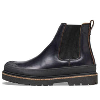 (WMNS) Birkenstock Prescott Slip On Women Waxy Leather Narrow Fit 'Black' 1025218